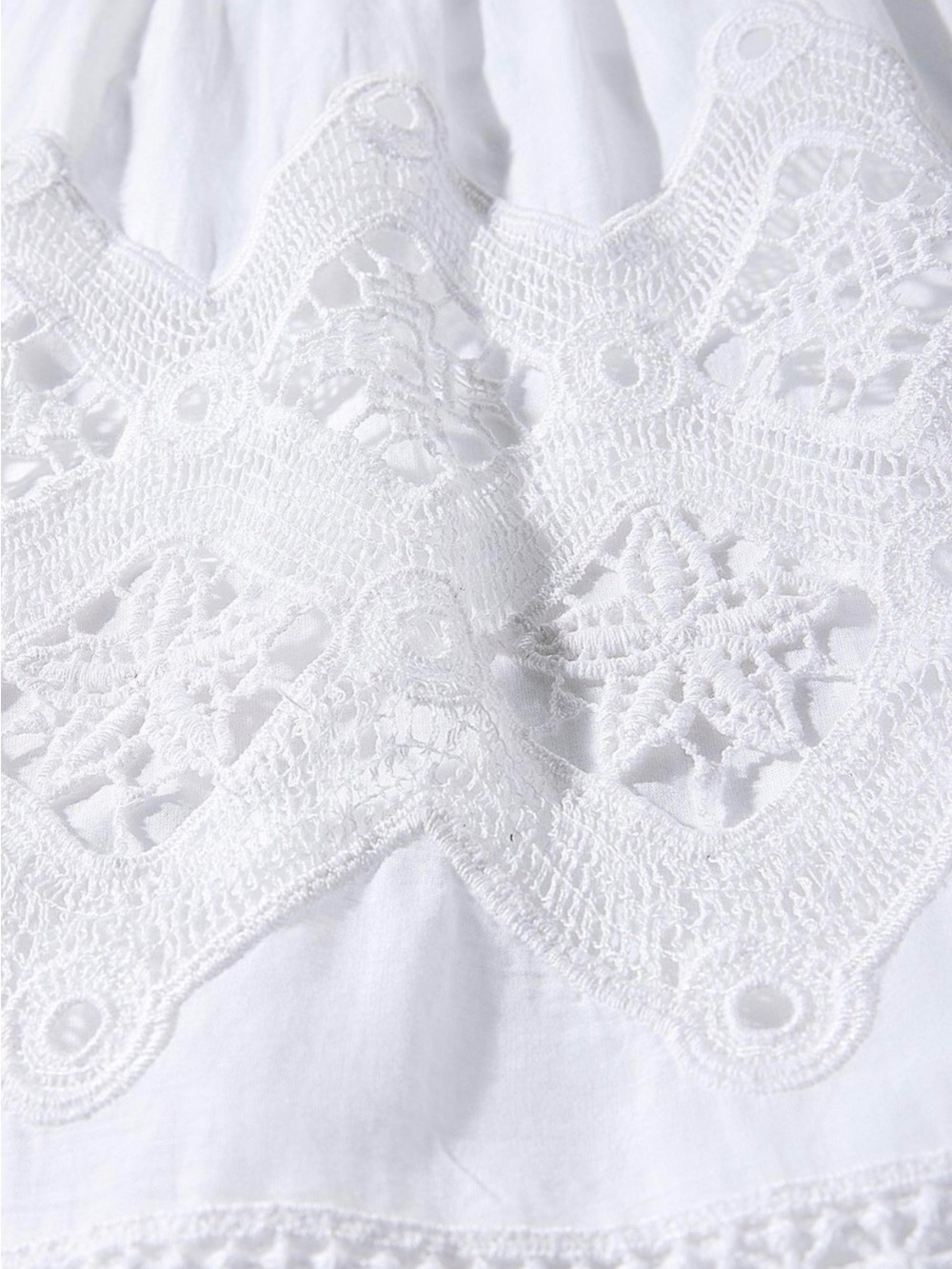 White Lace Maxi Dress with Bell Sleeves by Temptations Positano - Picture 4 of 4